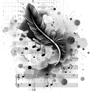 Pop art icon of a music composer